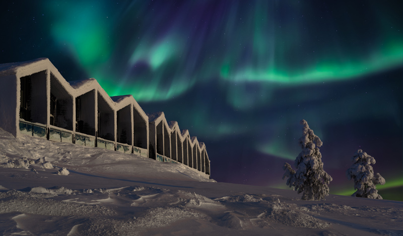 Santa's Star Arctic Hotel northern lights