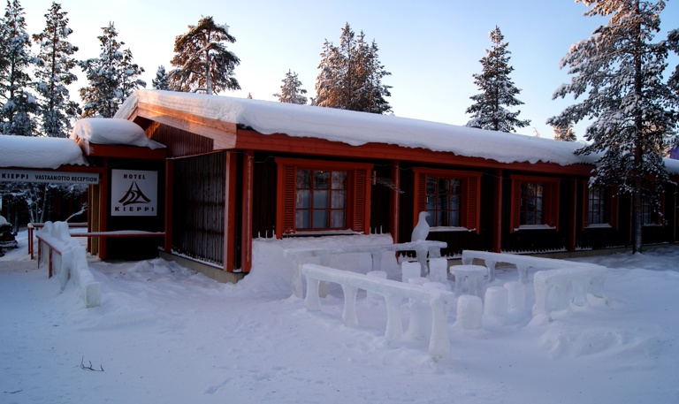 Saariselkä Inn exterior seating area